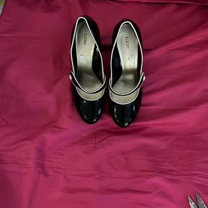 Black and white Mary Janes